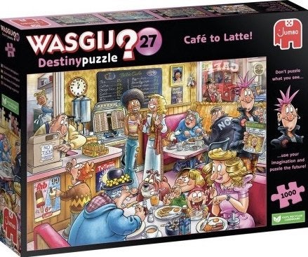 Wasgij Destiny 27 - Coffee Shop! - 1000 stukjes, Ophalen of Verzenden, 500 t/m 1500 stukjes, Nieuw, Legpuzzel