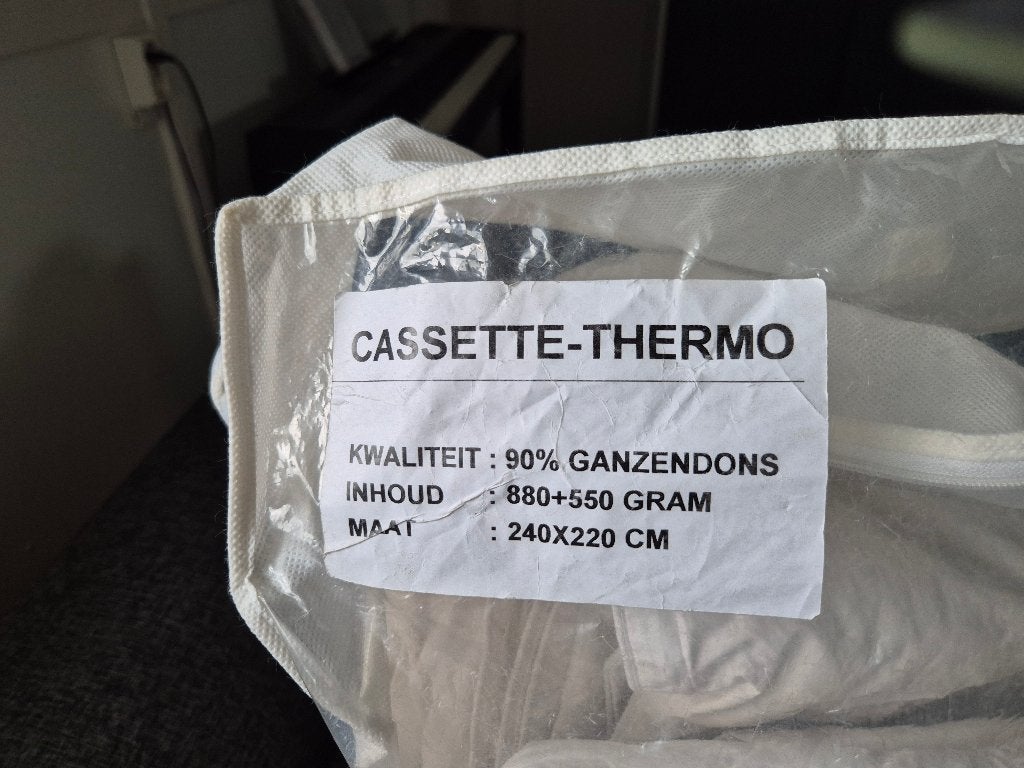 Dekbed 240x220 4 seizoenen 90% ganzendons, Gebruikt, Wit, Tweepersoons, Dons en Veren
