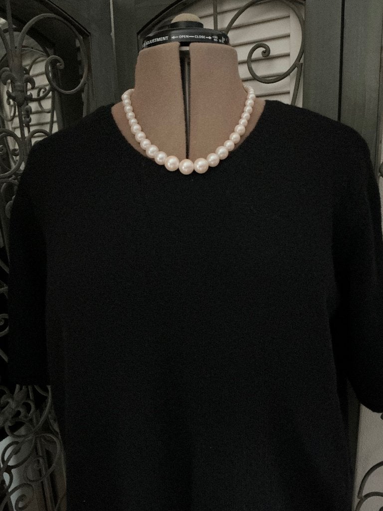MILANO ITALY’ WOLLEN TRUI MET KORT MOUWTJE ZWART XL NIEUW, Verzenden, Zwart, Maat 46/48 (XL) of groter, MILANO ITALY