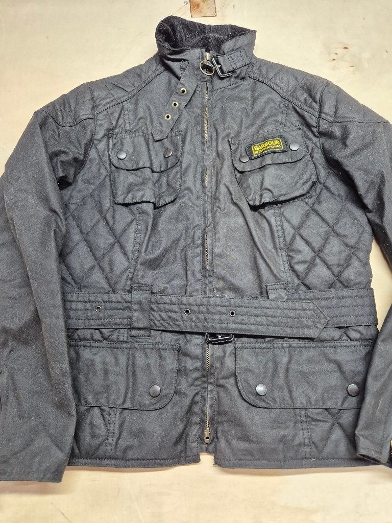 Barbour 'International Biker' maat 38 top!, Maat 38/40 (M), Barbour, Zwart, Ophalen of Verzenden