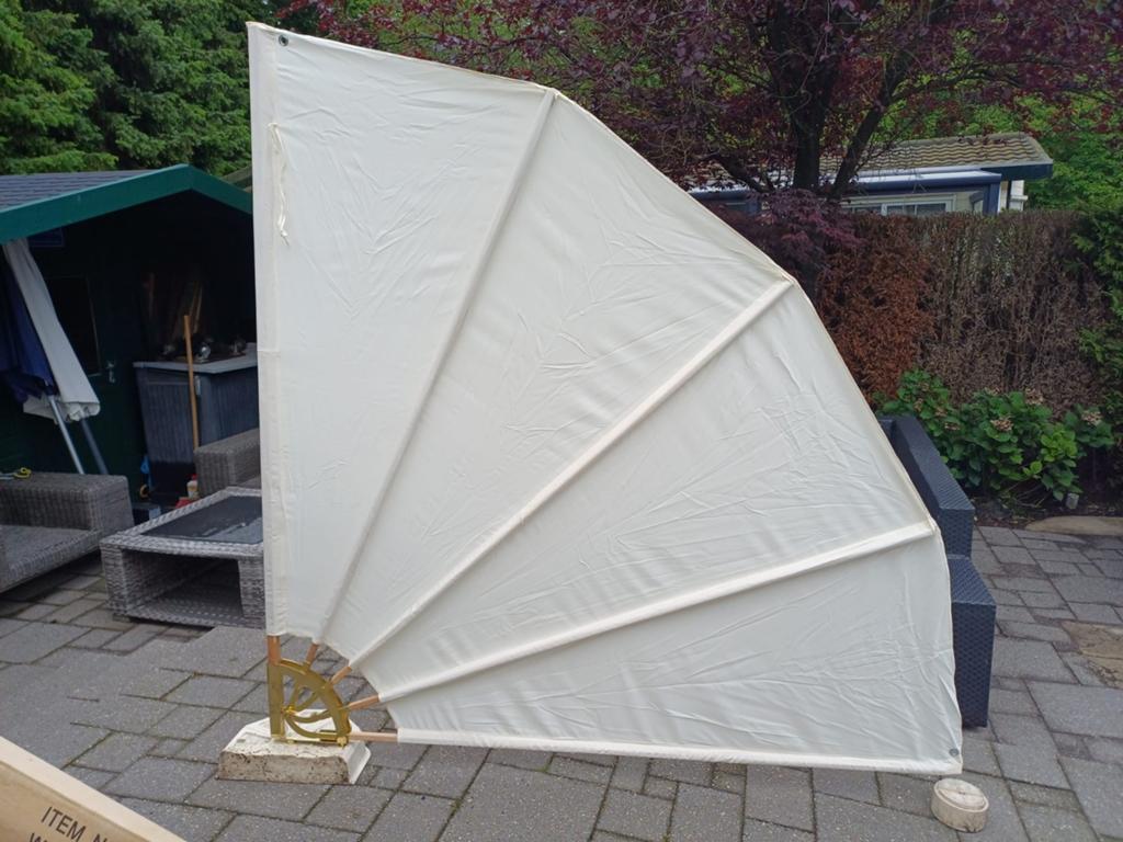 Garden impressions windscherm zo goed als nieuw incl doos, Ophalen, Uittrekbaar, Zo goed als nieuw
