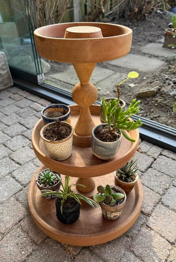 Houten planten etagère, Huis en Inrichting, Woonaccessoires | Etagères, Ophalen of Verzenden, Zo goed als nieuw