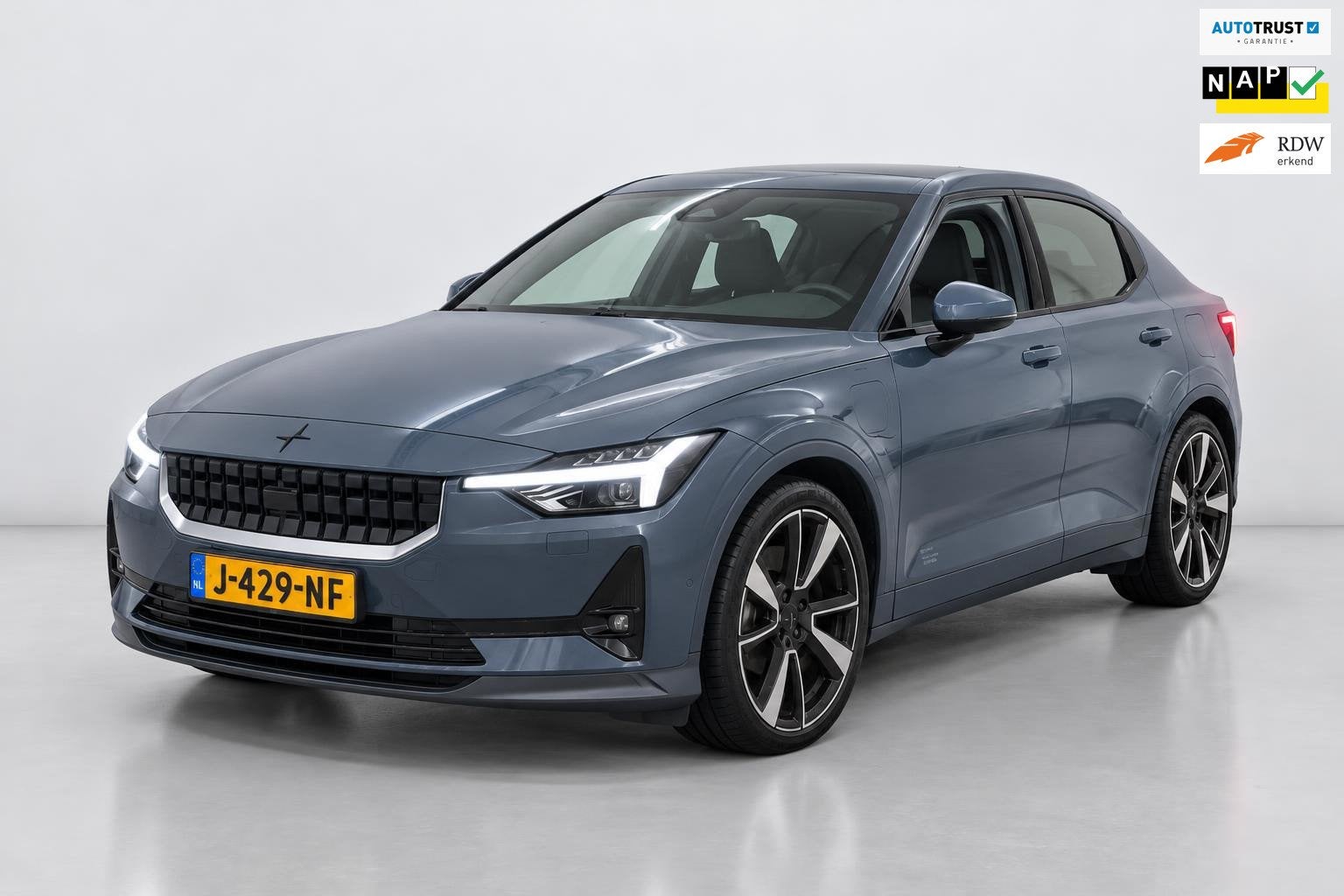 Polestar 2 Long Range Dual Motor Launch Edition 78kWh PANO 9, Auto's, Automaat, Gebruikt, Zwart, 110 €/maand