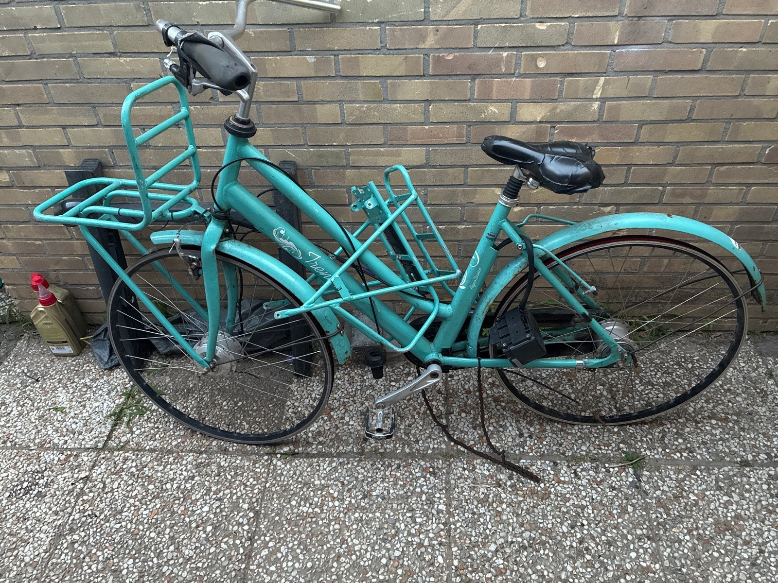 Fiets met kromme voorvork - velgen goed, Gebruikt, Versnellingen, Minder dan 47 cm, Trommelrem