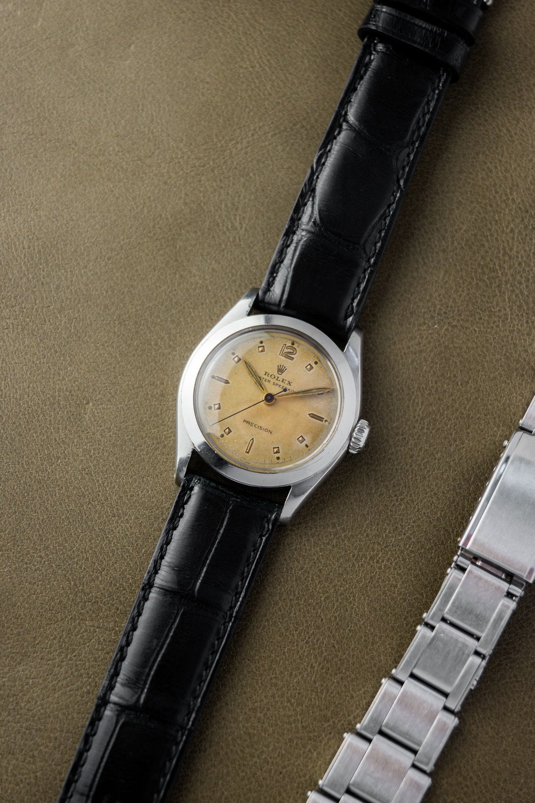 Rolex Oyster Speedking 30 Ref.6020 | + Vintage RM Band, Staal, Polshorloge, Ophalen of Verzenden, Zo goed als nieuw