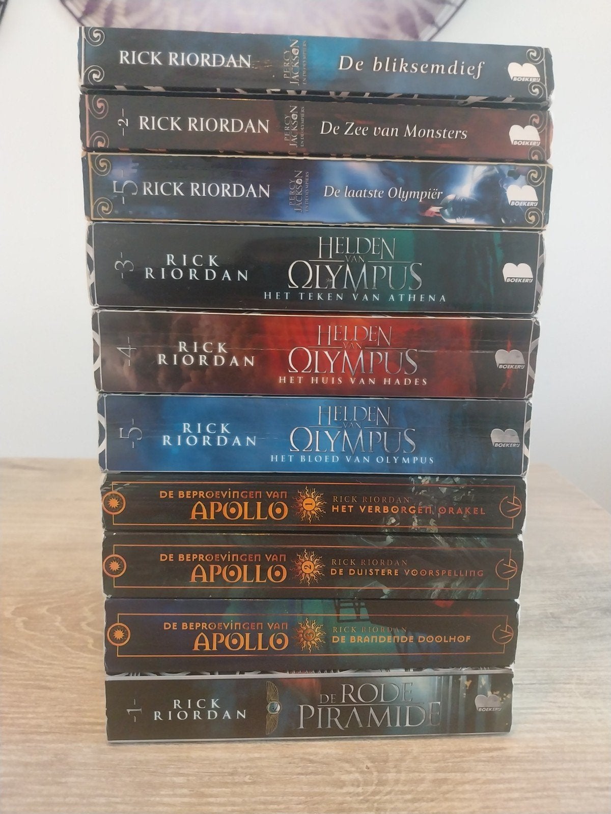 10 Delige Set boeken van Rick Riordan, Ophalen of Verzenden, Gelezen, Rick Riordan