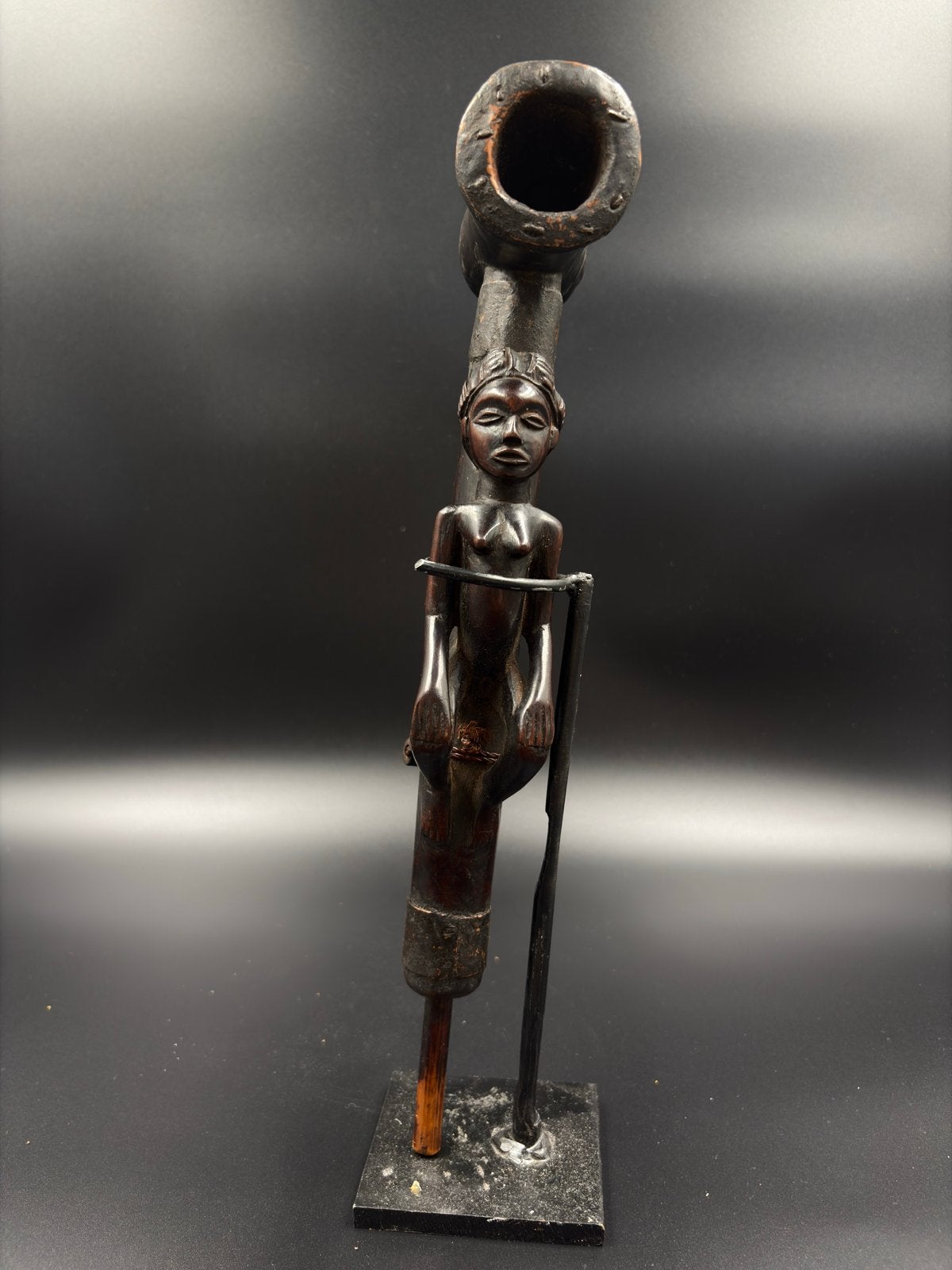 Lwena Tabacco Pipe, Hout, Bruin, Afrika, Ophalen of Verzenden