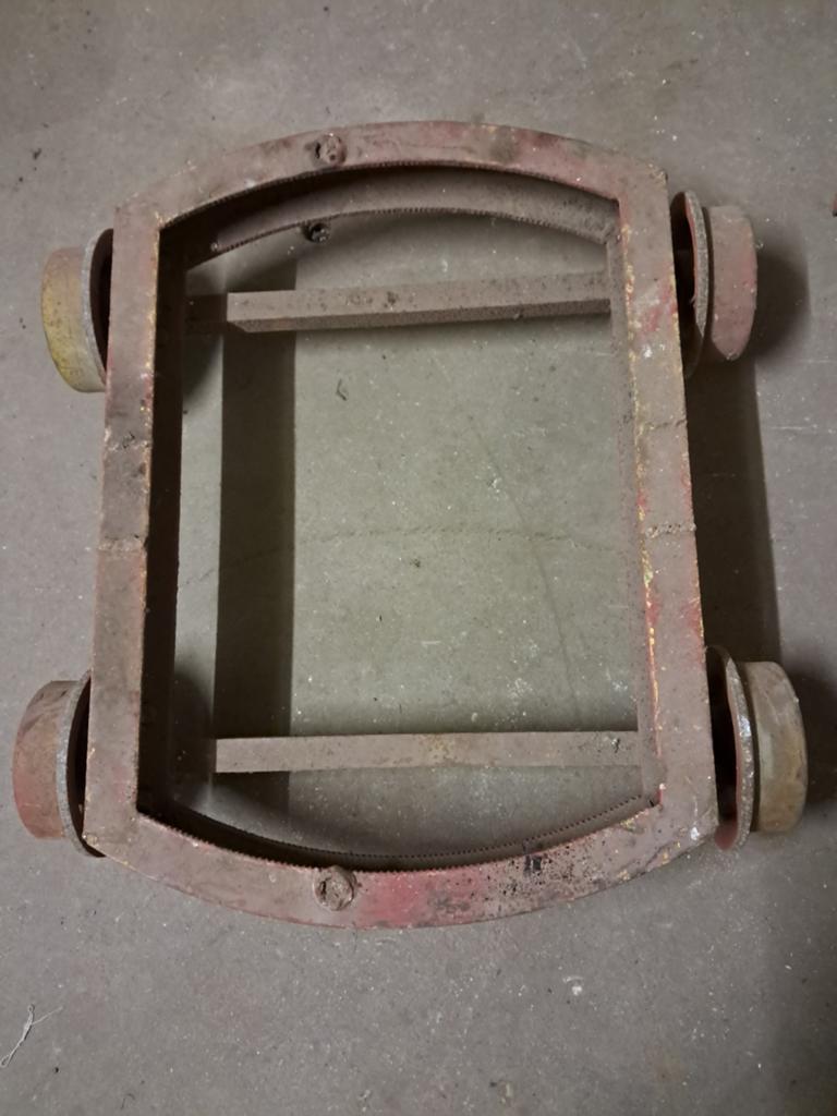 Oud industrieel onderstel wagonnetje steenfabriek, 100 liter of meer, Ophalen, Transportkar