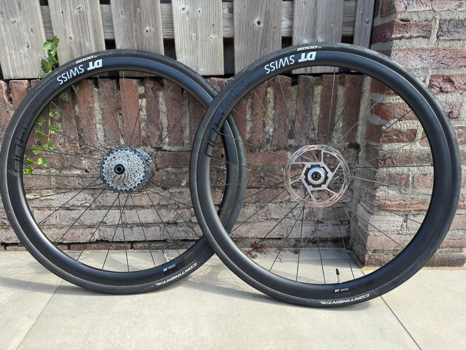 DT Swiss PRC1400 Spline wielen met GP5000 banden, Fietsen en Brommers, Fietsonderdelen, Gebruikt, Racefiets, Carbon, Ophalen