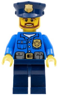 LEGO City cty0477 Police - City Officer, Gold Badge, Police, Lego, Ophalen of Verzenden, Minifiguur, City