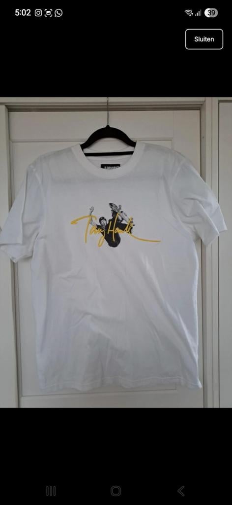 Shirt met print, Kleding | Heren, Ophalen of Verzenden, Zo goed als nieuw, Maat 46 (S) of kleiner, Wit