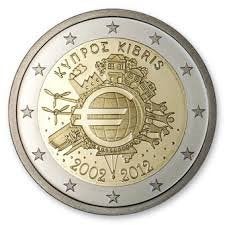 2 Euro Cyprus 2012 - 10 jaar Chartale Euro (TYE) - UNC, Verzenden, Cyprus, 2 euro, Losse munt