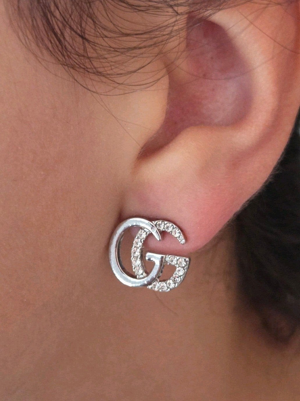 Gucci oorbellen zilver, Overige materialen, Nieuw, Ophalen of Verzenden, Knopjes of Stekers