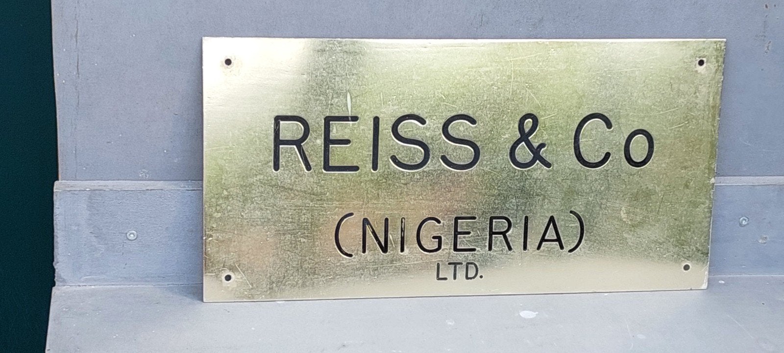 Vintage  reclamebord 'REISS & Co (NIGERIA) LTD.', Ophalen of Verzenden