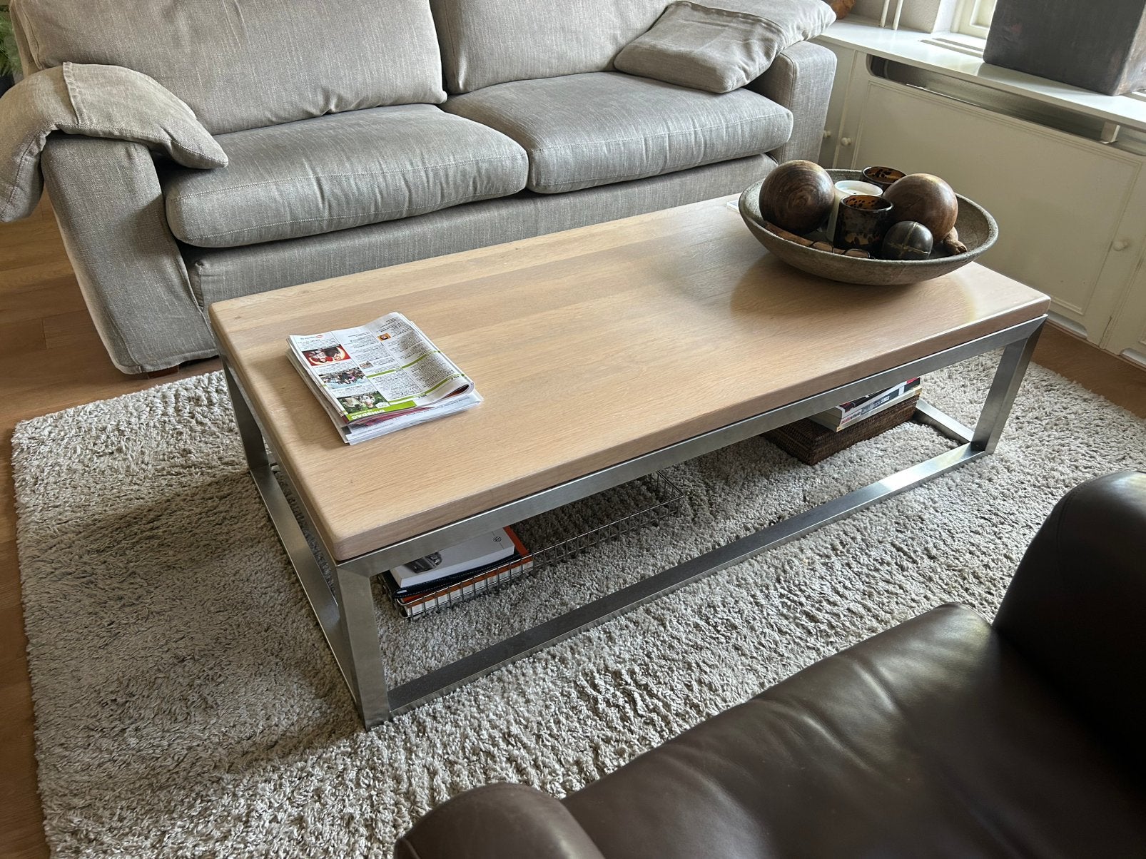 Salontafel., Ophalen, Gebruikt, 100 tot 150 cm, 50 tot 100 cm