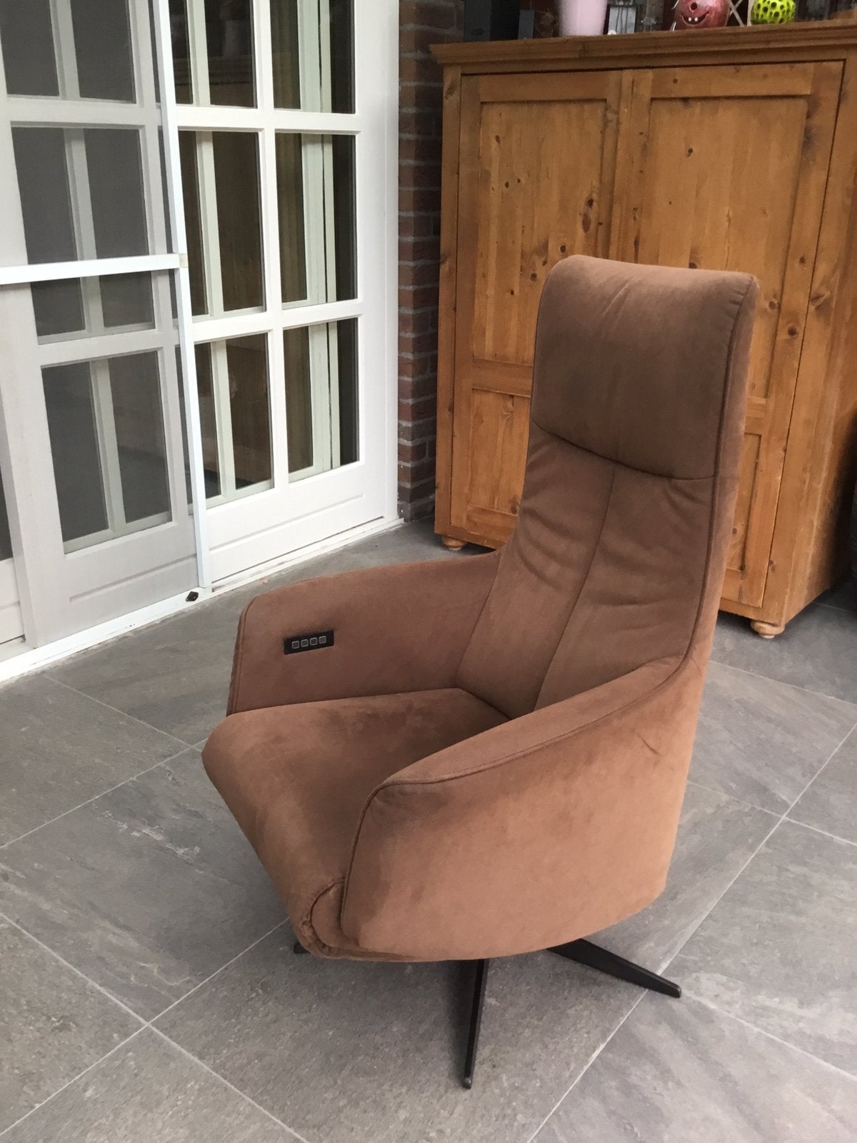 Realeaxed Fauteuil met accu / oplaadbaar, Ophalen of Verzenden, Zo goed als nieuw, Stof, 50 tot 75 cm