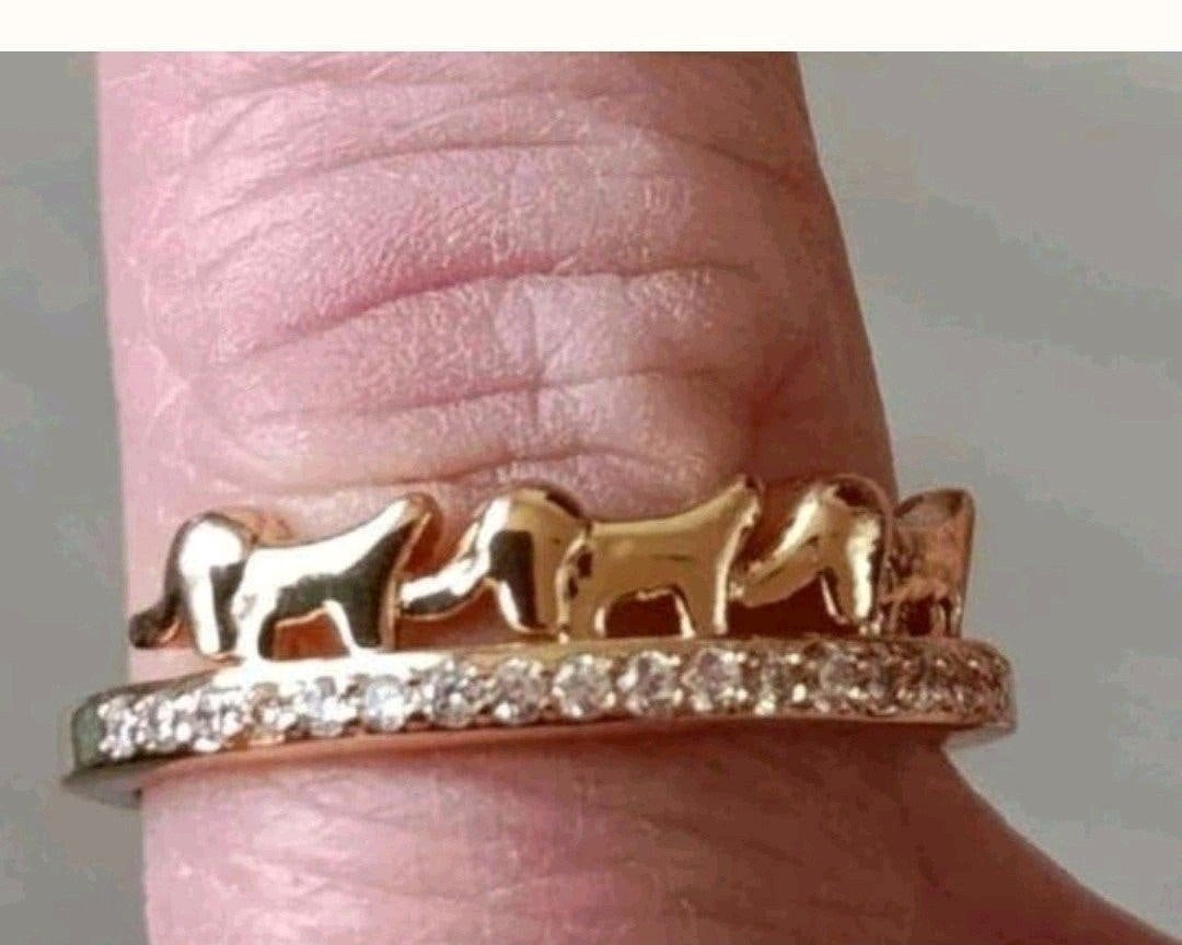 ring olifanten maat 18, Verzenden, Nieuw, Goud