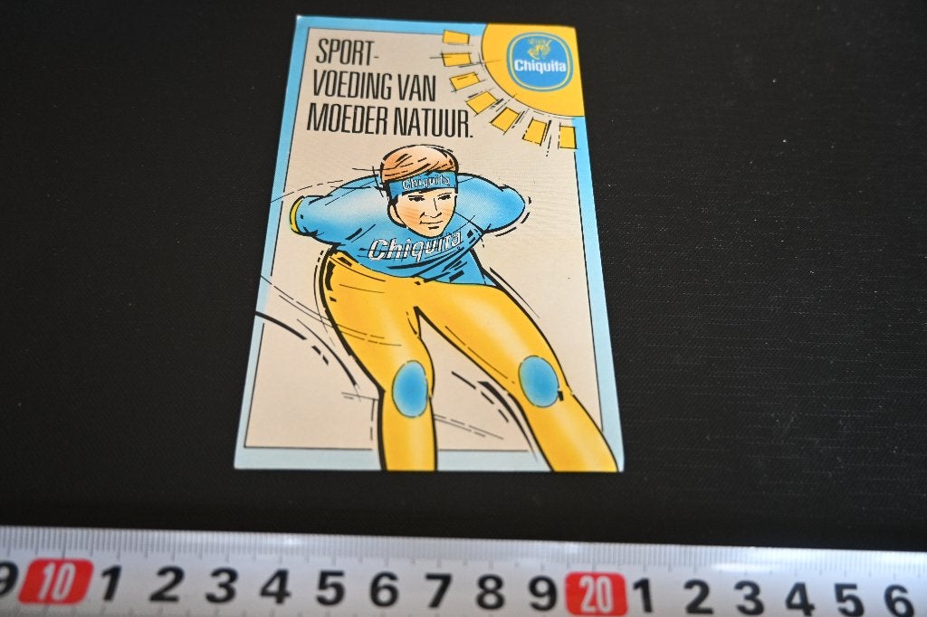 sticker CHIQUITA sportvoeding van moeder natuur  schaatsen, Verzamelen, Ophalen of Verzenden, Zo goed als nieuw
