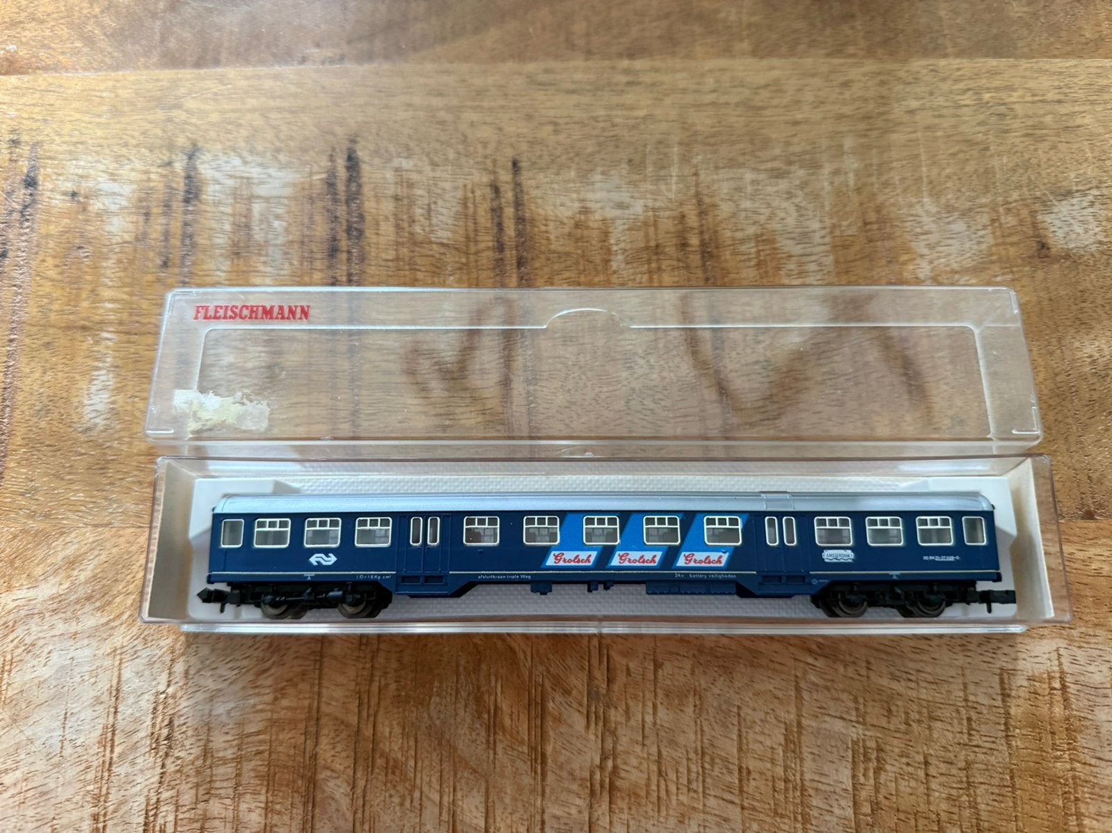 Fleischmann 8156 Plan W NS Rijtuig Grolsch perfecte staat, Gelijkstroom, Fleischmann, Wagon, Ophalen of Verzenden
