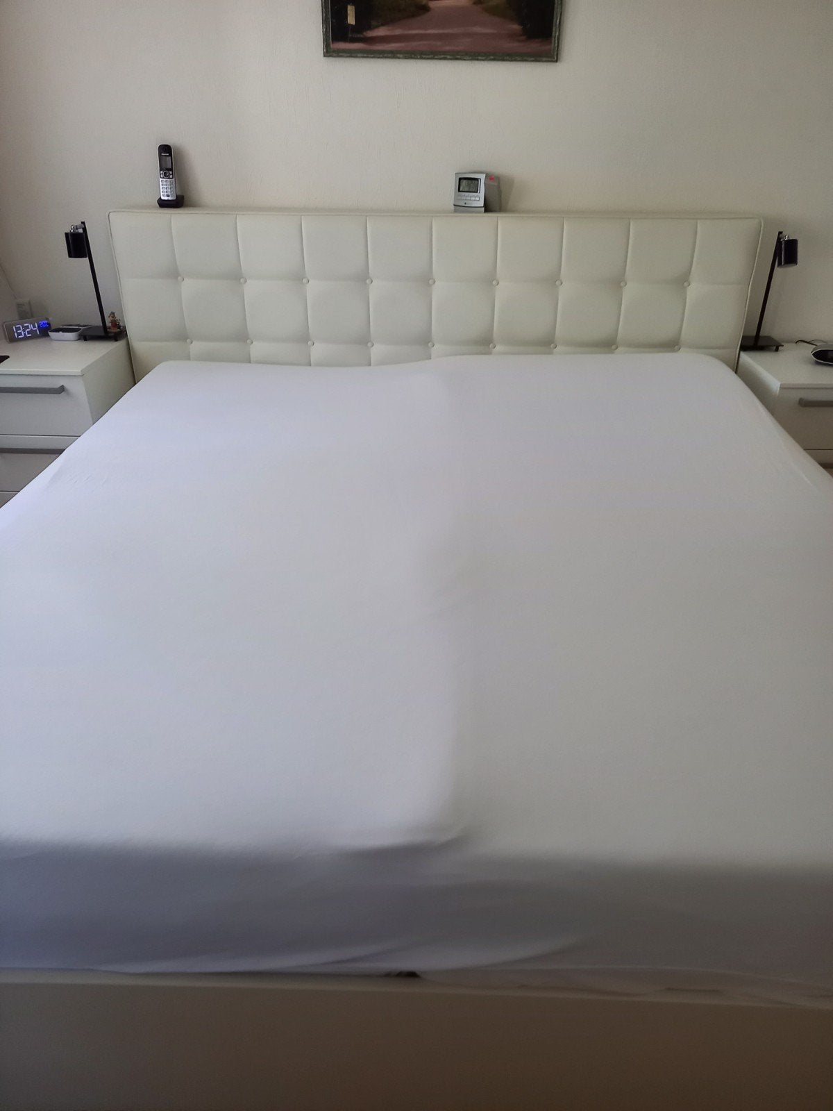 Aupng bed 180x200, 2 elektrische spiralen hoofdbord, Ophalen, Gebruikt, Tweepersoons, 180 cm