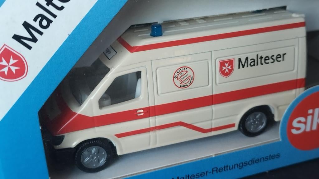 Mercedes Benz Sprinter Malteser Hilfsdienst Siku 1932 Pol, Schlittenbacherstrasse 60 Lüdenscheid Germany, Auto, Nieuw, Ophalen of Verzenden