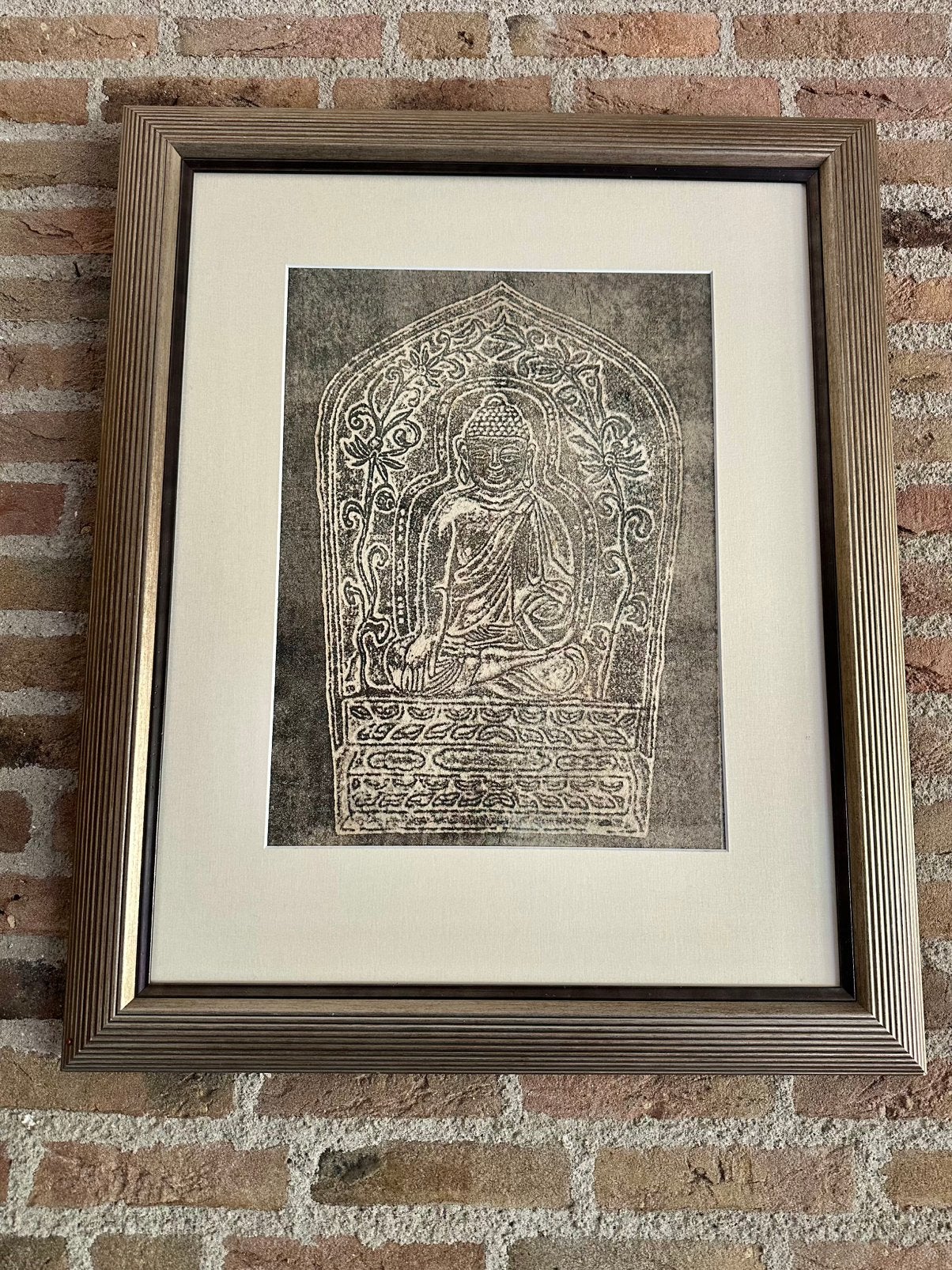 Boeddha tempelwrijfkunst op rijstpapier, Ophalen