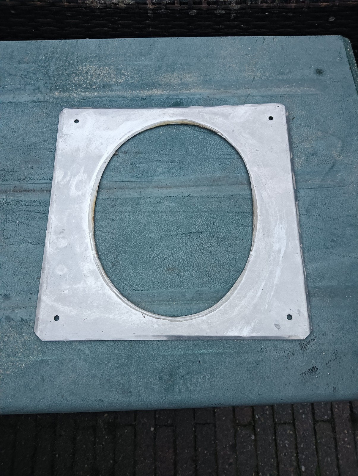 Schuine kap doorvoer kachelpijp, Ophalen of Verzenden, Gebruikt