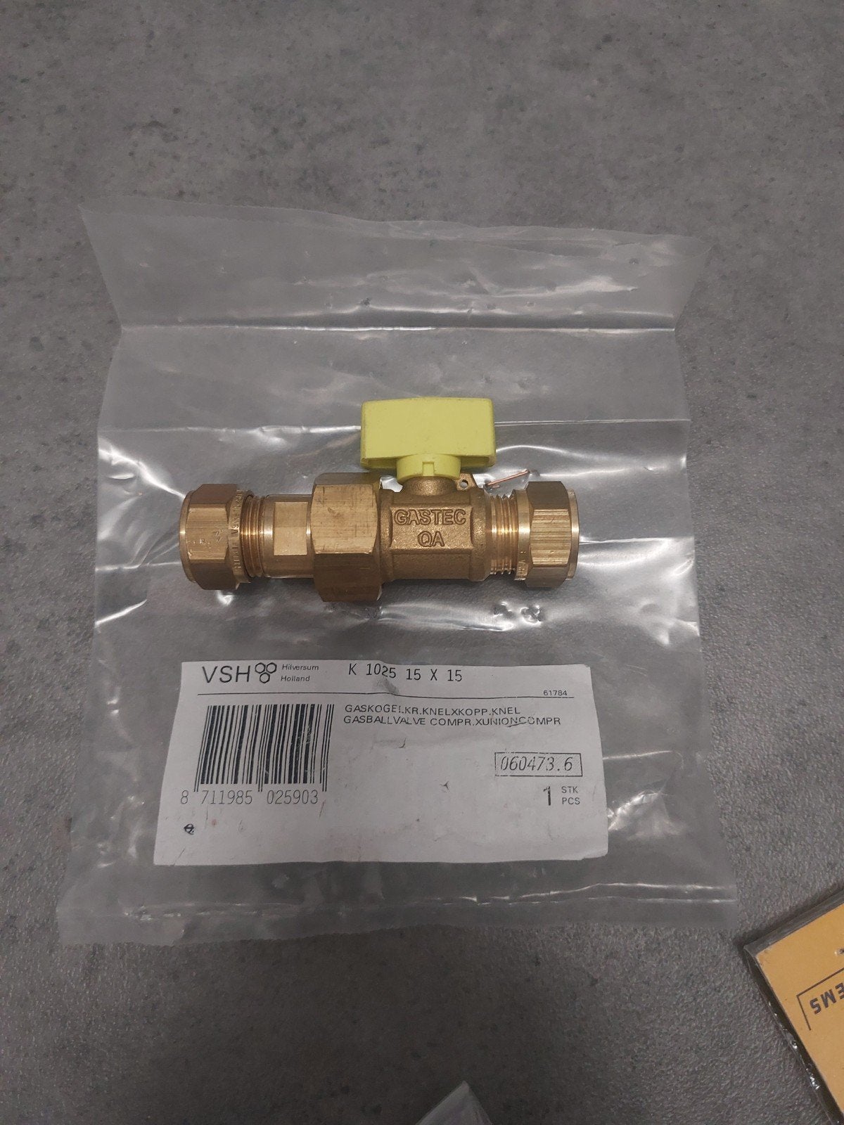 Nieuwe gasafsluiter met knelkoppeling - VSH DN 15, Ophalen of Verzenden, Nieuw, Overige merken, Overige typen