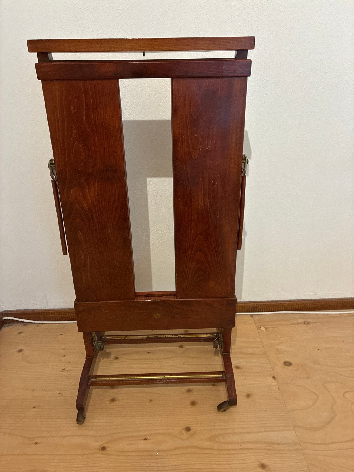 Vintage Italiaanse Dressboy van Glanzend Mahonie met Messing, Ophalen of Verzenden
