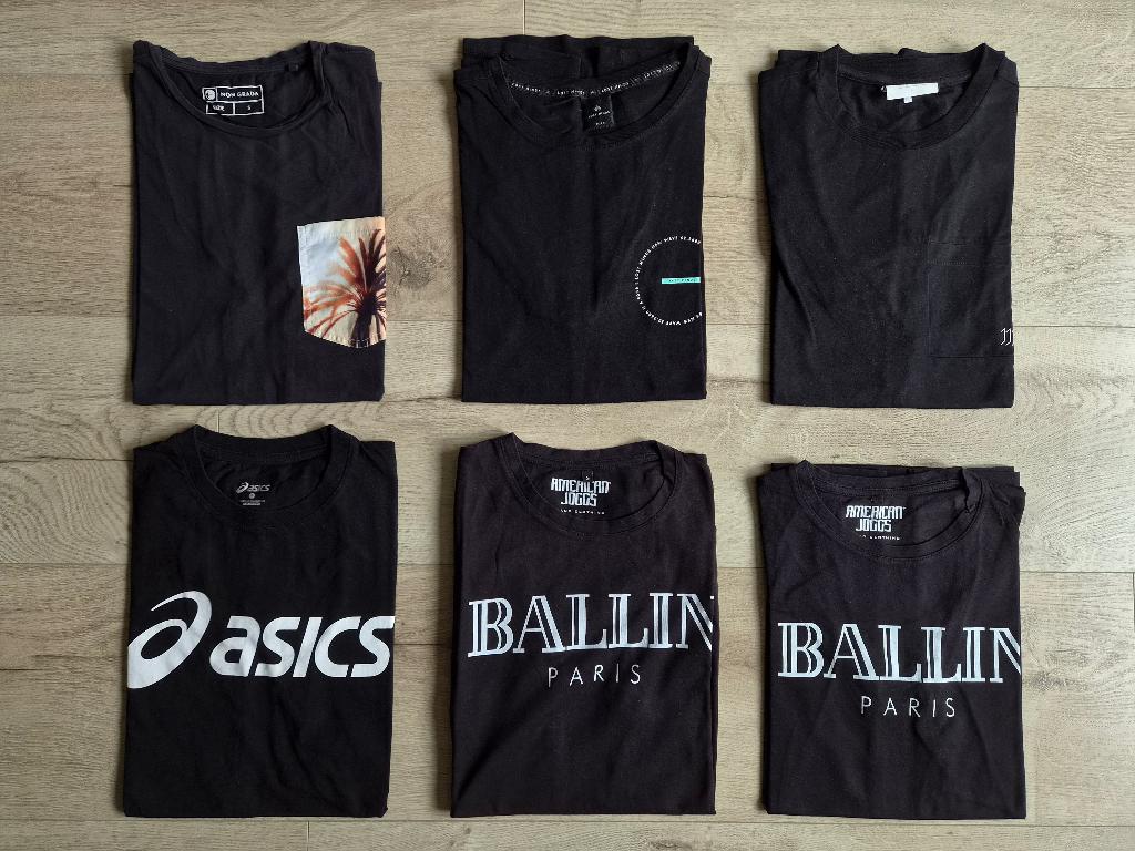 6 T-shirts Heren pakket (maat: S), Ophalen of Verzenden, Gedragen, Maat 46 (S) of kleiner, Zwart