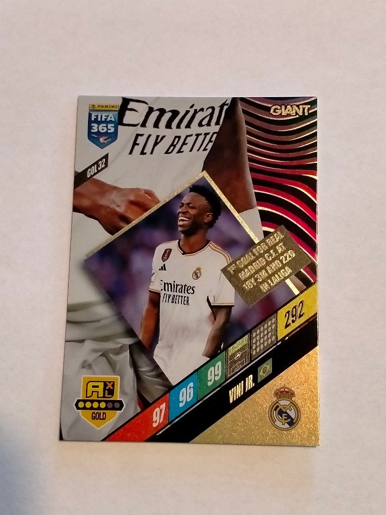 Fifa365 Fifa 365 2024 Adrenalyn Giant Vini Jr. Panini Gol32, Ophalen of Verzenden, Gebruikt
