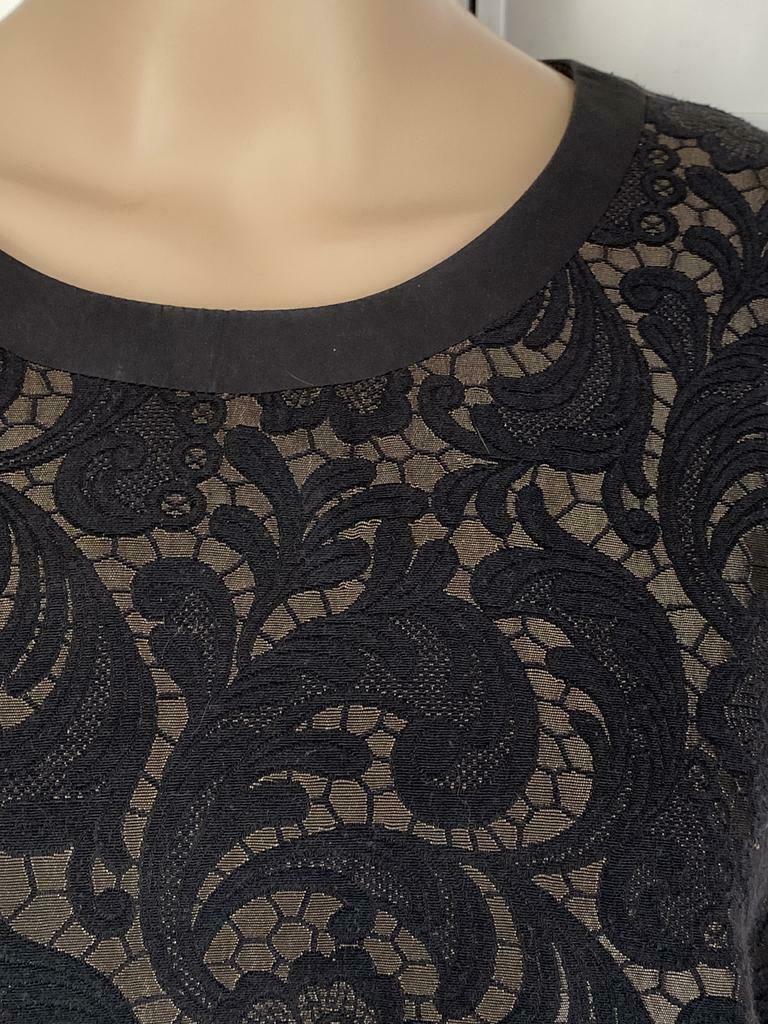 F1324 Gigue: maat 42=L jurk jurkje zwart/brons, Kleding | Dames, Jurken, Gigue, Zwart, Maat 42/44 (L), Ophalen of Verzenden