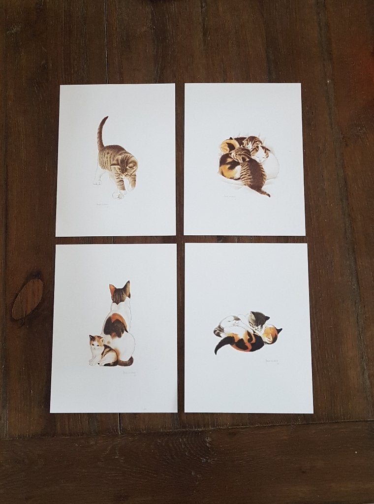 Prenten / posters 4. Franciens katten., 1980 tot heden, Ophalen of Verzenden, Zo goed als nieuw, Dier