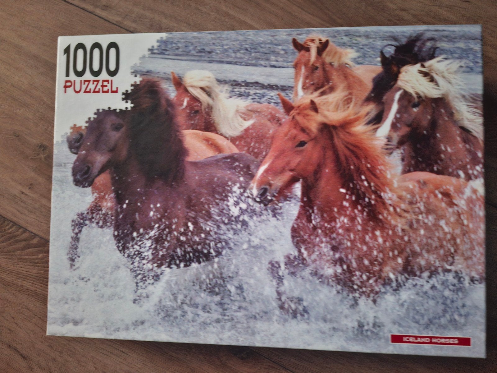 Legpuzzel IJslandse paarden 1000 stukjes, Ophalen of Verzenden, 500 t/m 1500 stukjes, Gebruikt, Legpuzzel