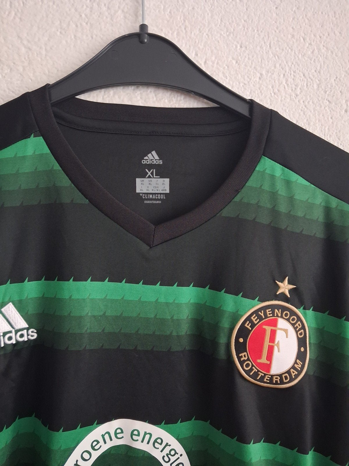 Feyenoord uitshirt 2017/2018 Amrabat #21 - Maat XL, Zwart, Maat 56/58 (XL), Ophalen of Verzenden, Zo goed als nieuw