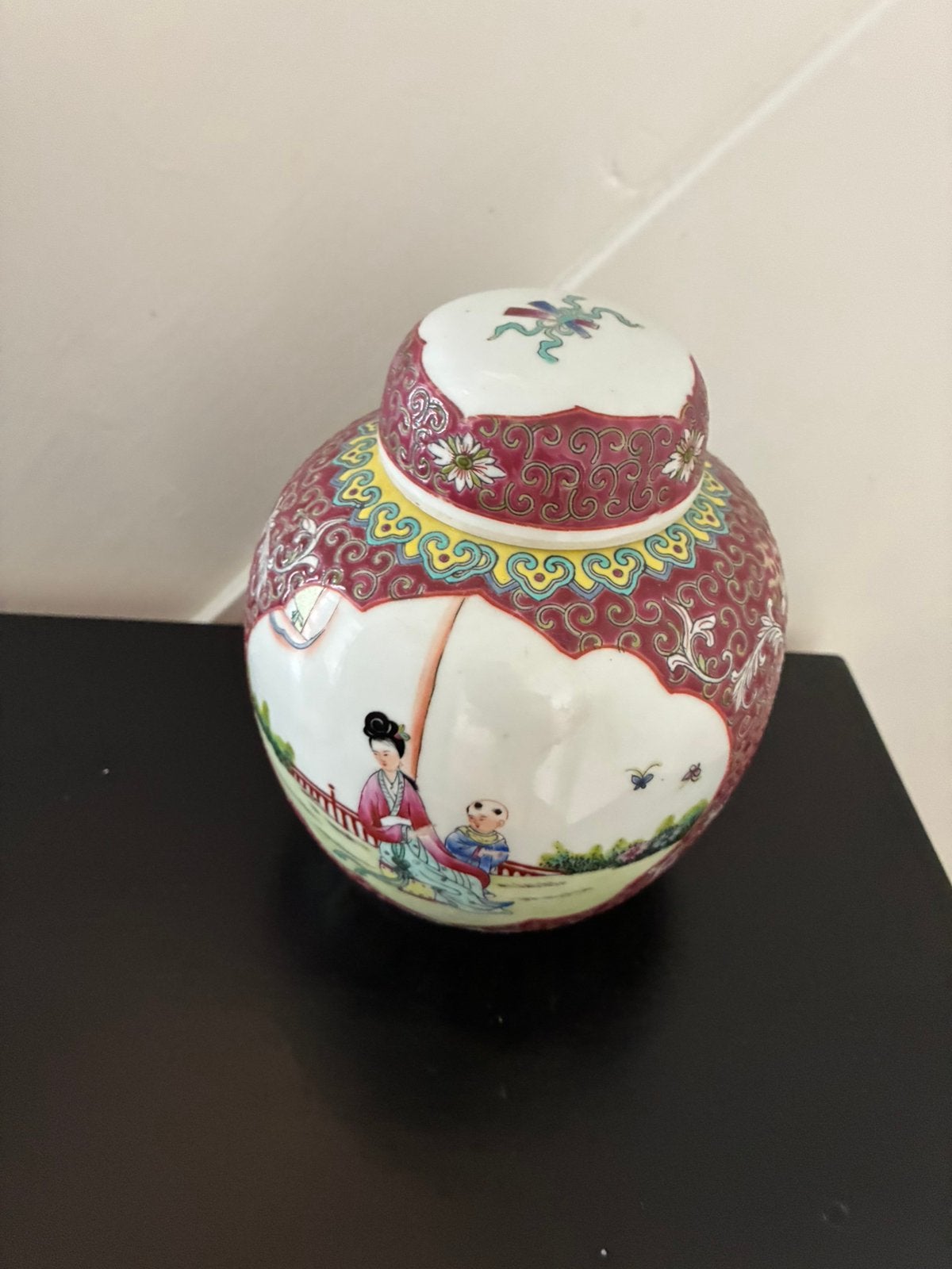Chinese familie-rose gember pot, Antiek en Kunst, Antiek | Porselein, Ophalen of Verzenden
