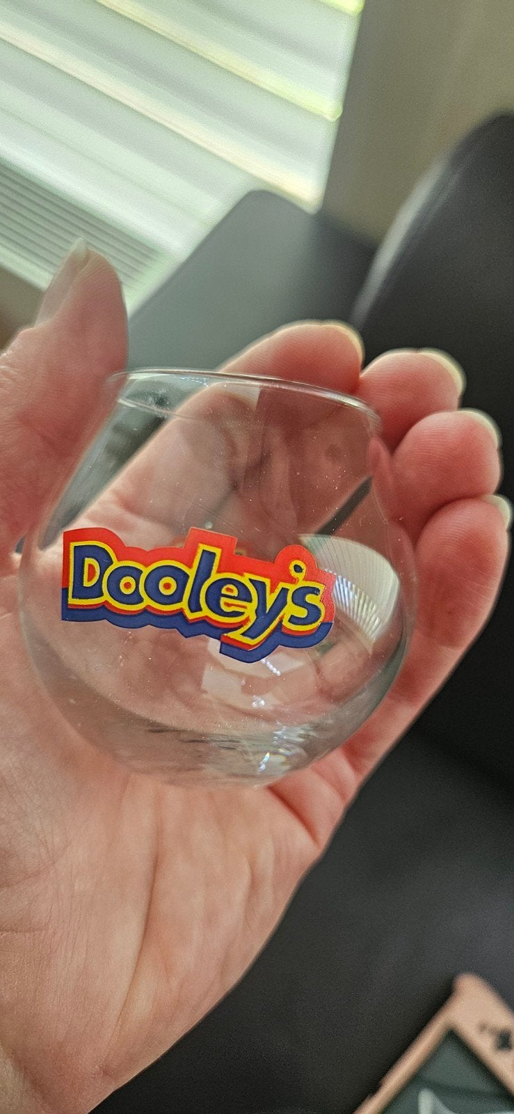 Dooley's likeur glas, Ophalen of Verzenden, Gebruikt, Meerkleurig, Glas