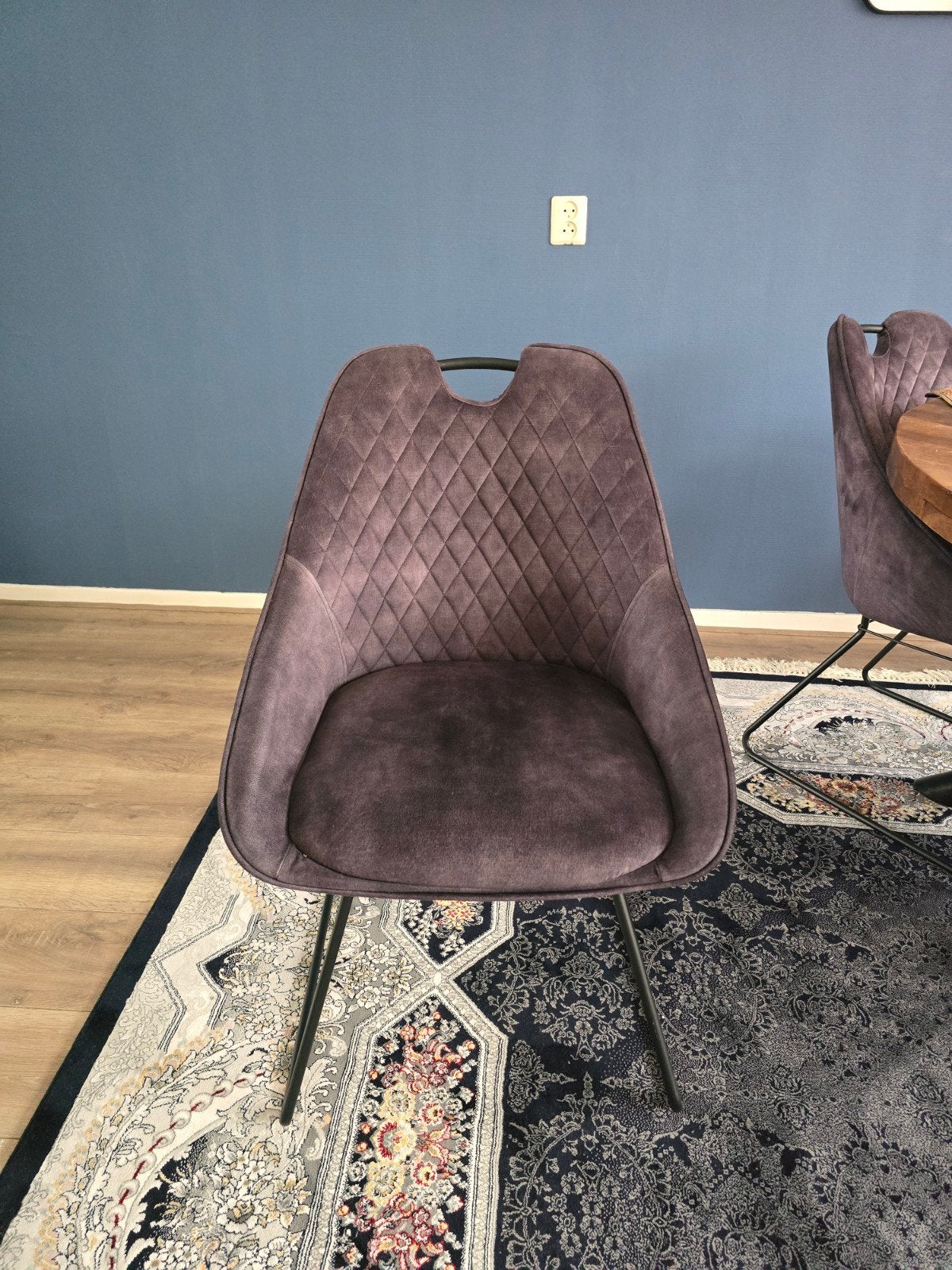 Eettafel stoelen, Huis en Inrichting, Stoelen, Ophalen, Zo goed als nieuw, Vier, Grijs