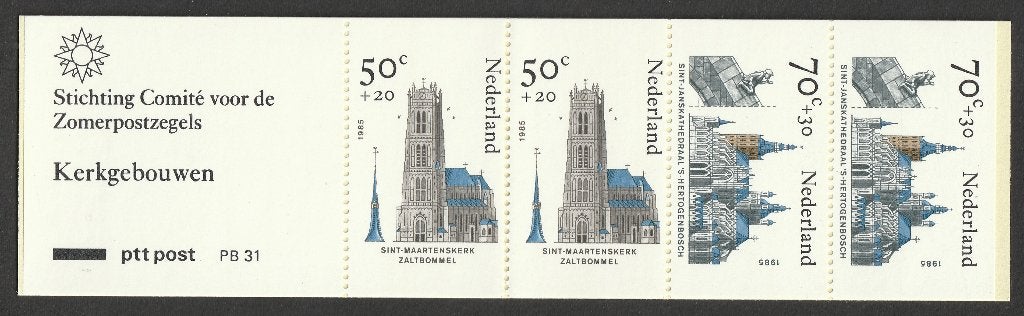 Postzegelboekje PB31H - plaatfout in tab: grijs streepje ond, Postzegels en Munten, Ophalen of Verzenden, Postfris
