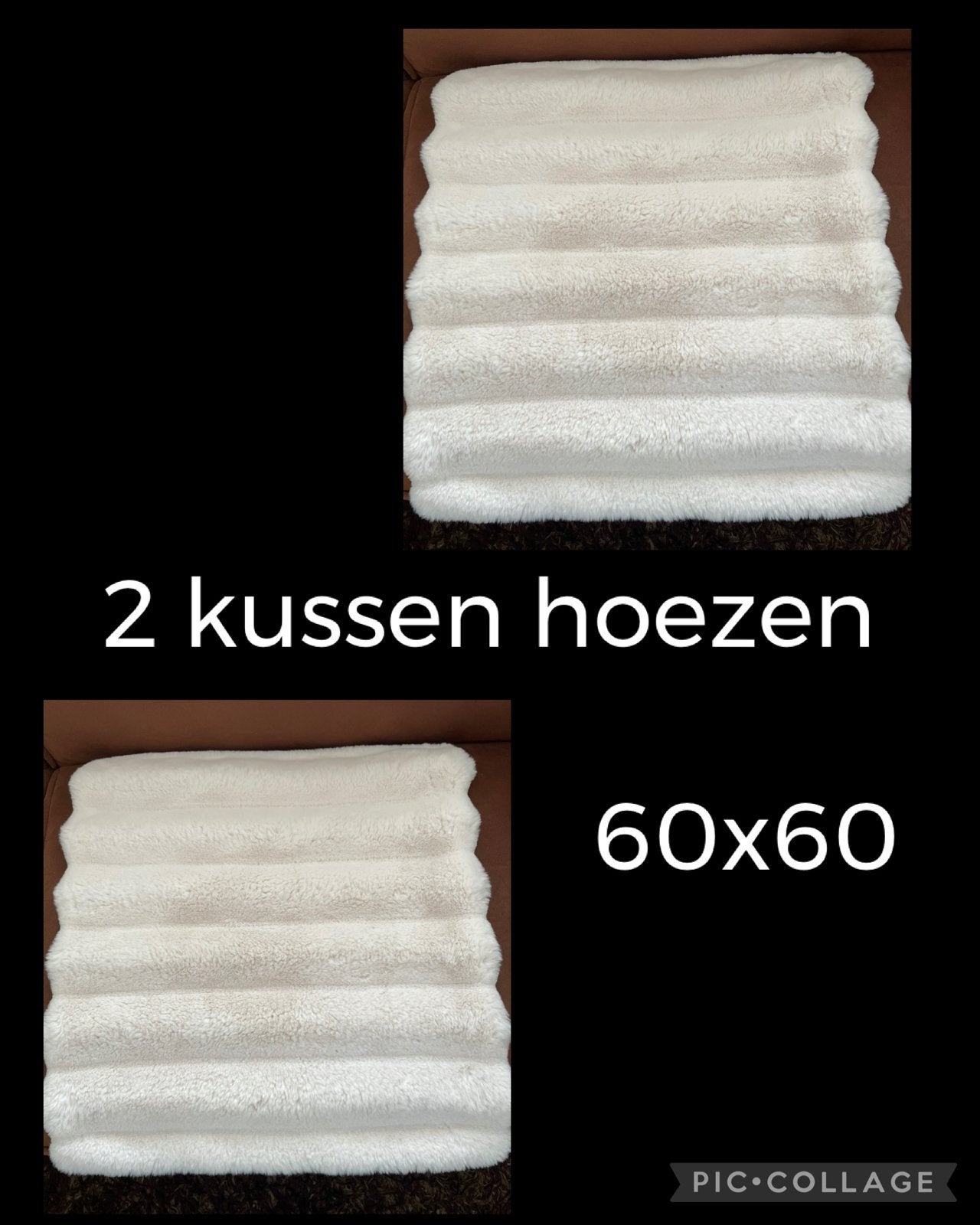 2 Witte Kussenhoezen 60x60 cm - Zacht en Comfortabel, Huis en Inrichting, Woonaccessoires | Kussens, Ophalen of Verzenden, Zo goed als nieuw