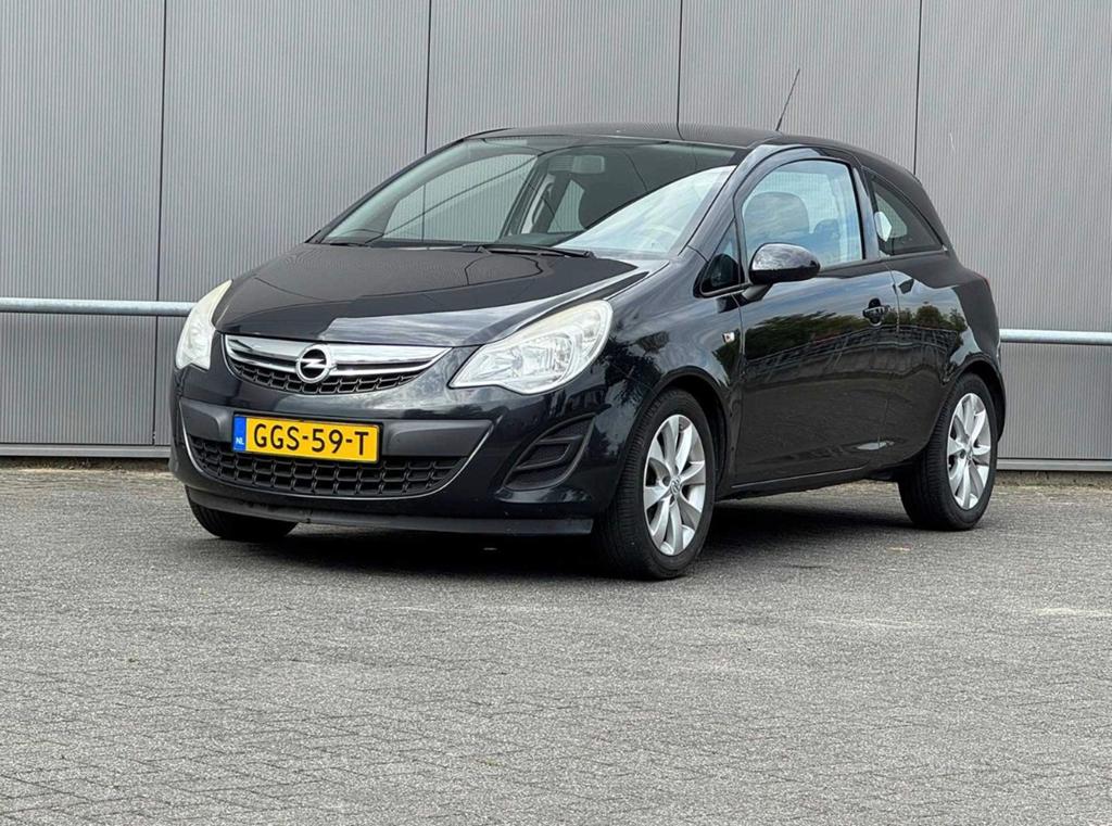 Opel Corsa 1.2 Ecoflex 51KW 3D 2013 Zwart, Auto's, Opel, Voorwielaandrijving, 450 kg, 4 cilinders, 1229 cc