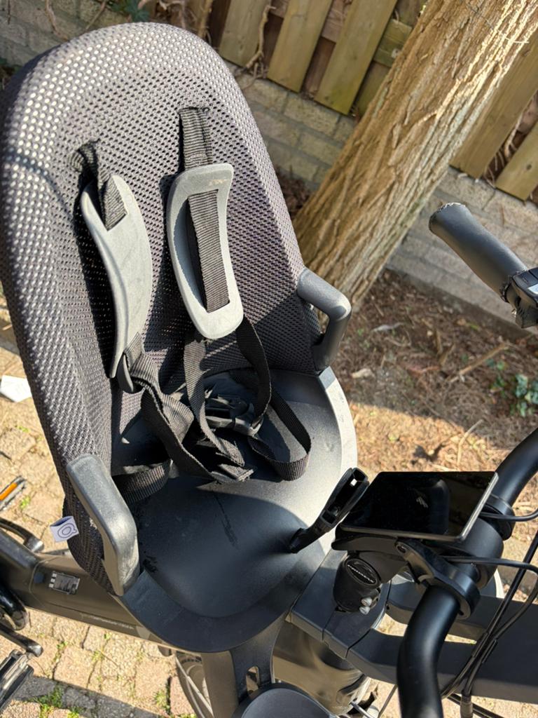Qibbel kinderfietsstoel met windscherm, Fietsen en Brommers, Fietsaccessoires | Fietsstoeltjes, Ophalen, 0 t/m 18 kg, Voorzitje