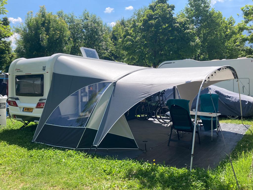Unico Verona luifel 9.1 (865-890), voorwand en dakluifel., Caravans en Kamperen, Ophalen, Zo goed als nieuw, Ten Cate All Season 240g/m2
