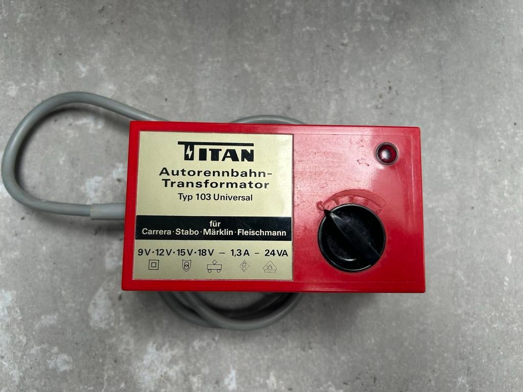 TITAN Autorennbahn-Transformator Typ 103 Universal, Hobby en Vrije tijd, Overige merken, Gebruikt, Ophalen of Verzenden, Groter dan 1:32