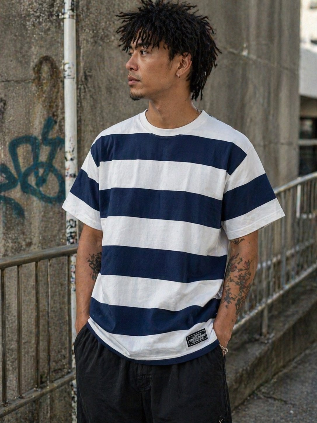 Neighborhood Tokyo t-shirt | M, Ophalen of Verzenden, Zo goed als nieuw, Maat 48/50 (M), Blauw