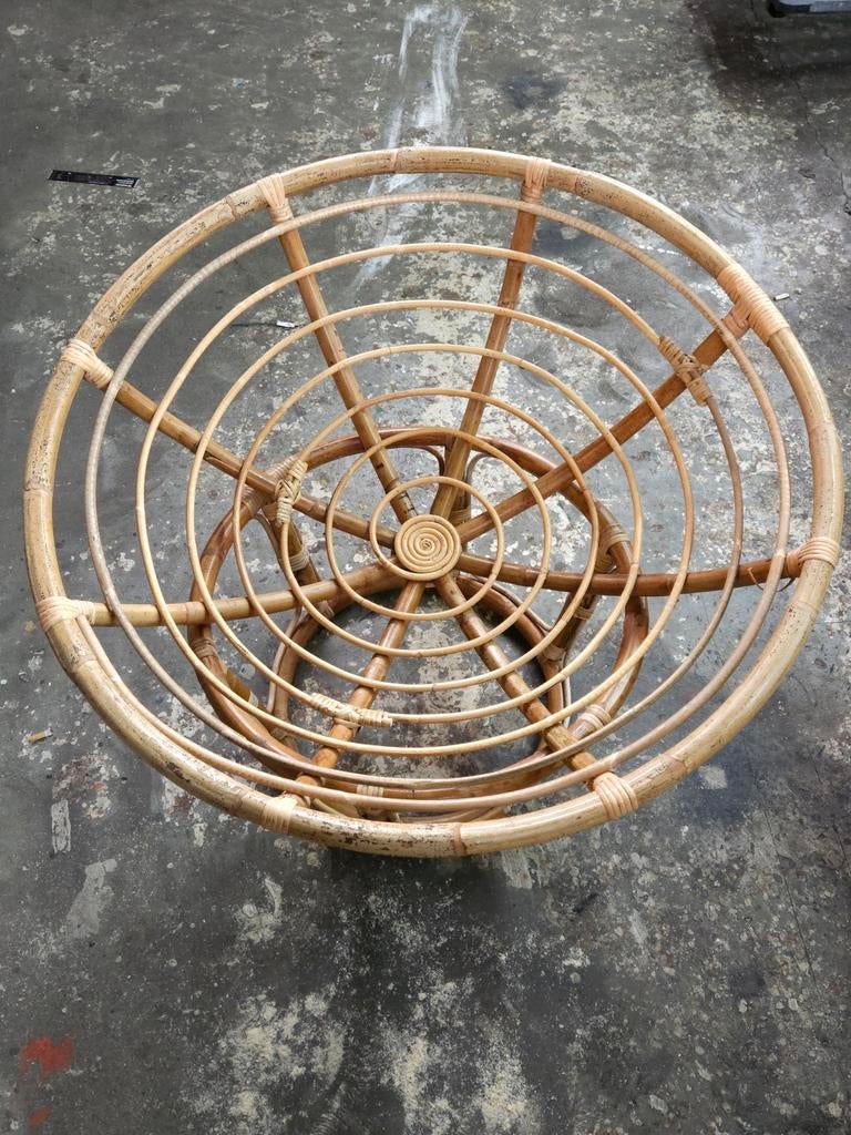Rotan fauteuil papasan, Huis en Inrichting, Ophalen of Verzenden, Zo goed als nieuw, Minder dan 75 cm, 50 tot 75 cm