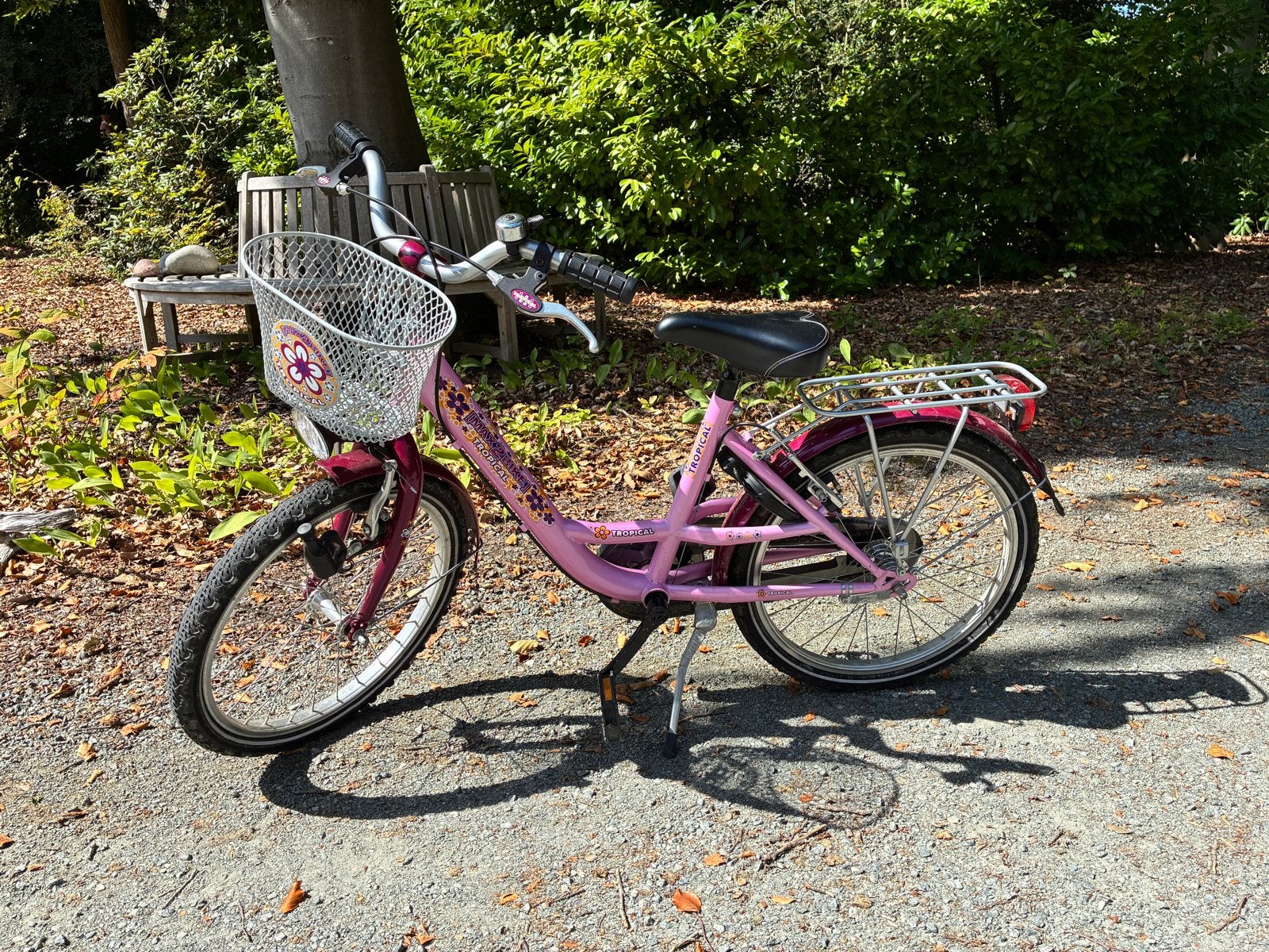Max2Bike Tropical kinderfiets - 20 inch - Roze, Ophalen, Gebruikt, Velgrem, Handrem