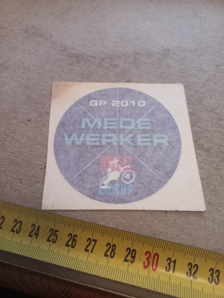Medewerker gp lierop 2010 ruitsticker, Ophalen of Verzenden, Zo goed als nieuw