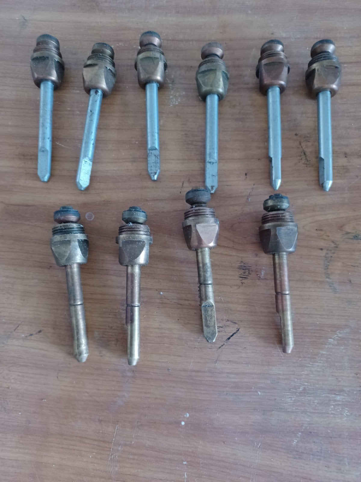 Koperen kraan binnenwerk - 10 stuks 6 stuks met chr.spind, Ophalen of Verzenden, Gebruikt, Koper, Kraan