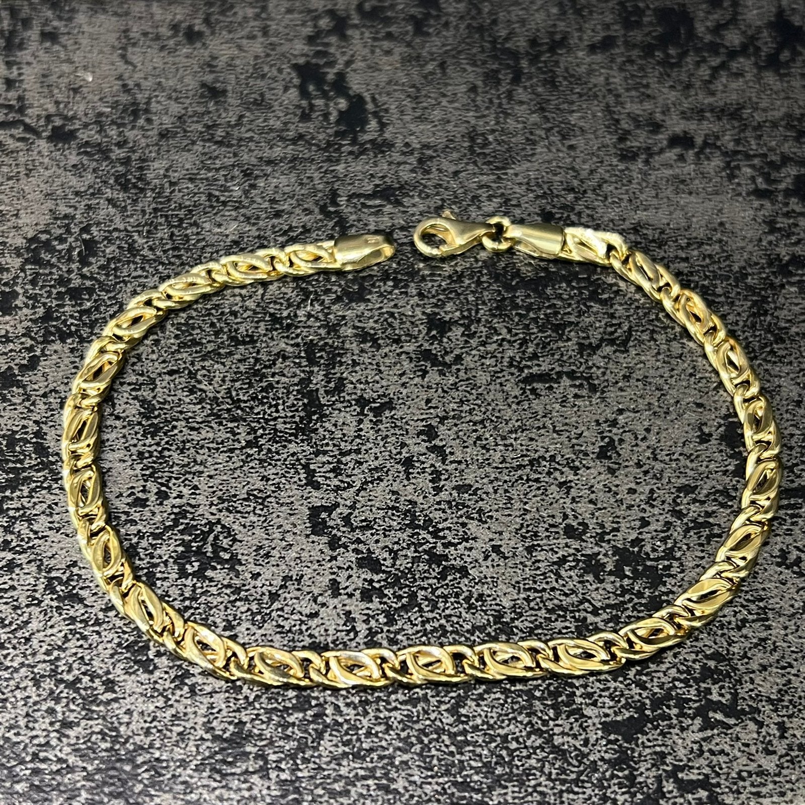 14 karaat gouden armband valkenoog schakel nieuw, Ophalen of Verzenden, Nieuw, Goud